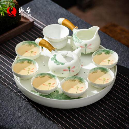 御泉陶瓷功夫茶具套组家用高档轻奢送长辈领导礼品中秋节礼物定制