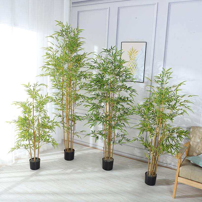 人造仿真竹子北欧风富贵仿真植物装饰绿植盆栽室内植物客厅落摆件