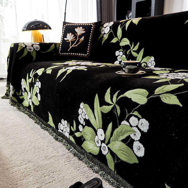 复古美式沙发盖布一整张全盖巾四季通用2025新款高级感皮套罩毯垫