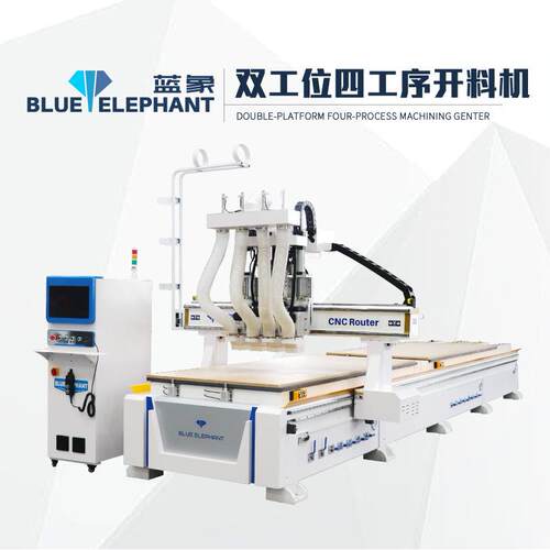 四工序开料机 全自动板式家具数控开料机 橱柜木门生产线 蓝象