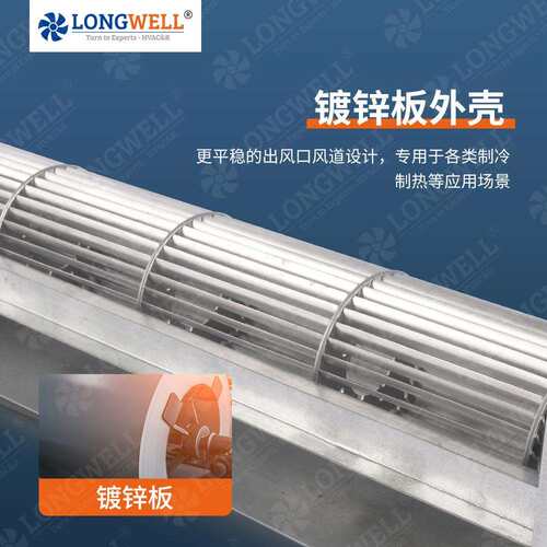 朗伟AC65系列双机 滚筒式贯流风机 交流220V/110V壁炉冷柜用风机