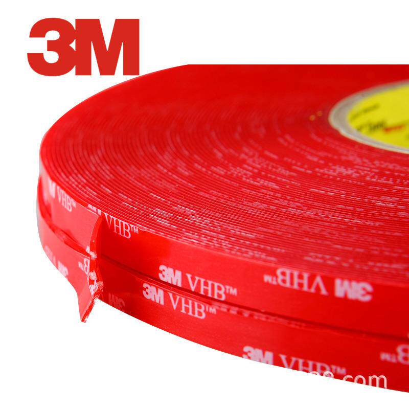 3M3MVHB双面胶丙烯酸泡棉双面胶带4910超薄亚克力透明车用固定胶