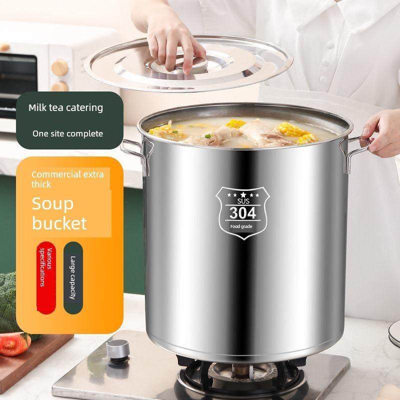 商用304不锈钢带盖锅汤锅汤桶加厚家用油桶大容量锅不锈钢储水桶,厨房/烹饪用具,汤锅/汤桶/卤肉桶,淘宝优惠券,粉丝福利购,淘宝优惠卷
