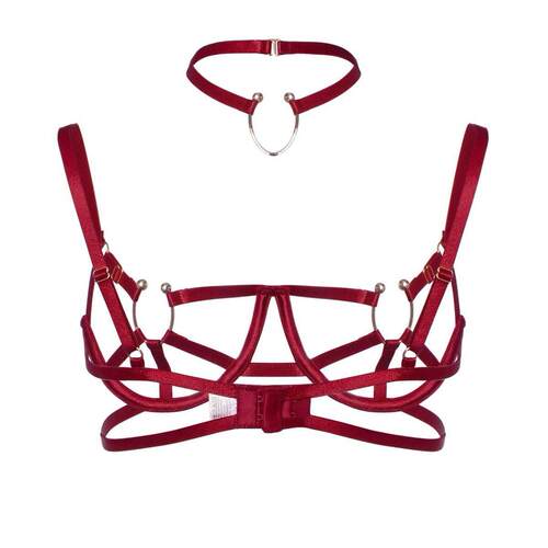 Metal hollow ribbon neckband underwear 金属镂空织带围脖内衣