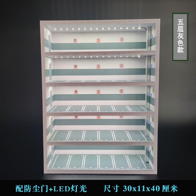 高档1:小合64停车场例模型展示柜车模收纳柜停车场景比金玩具车收