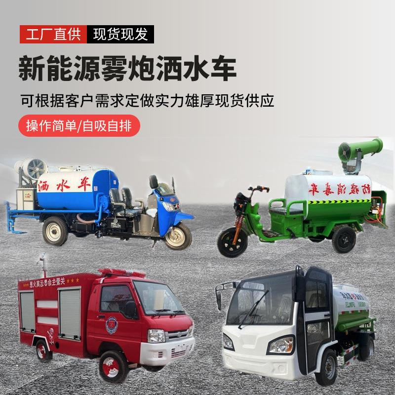 新能源雾炮洒水车工地除尘洒水车小型电动三轮洒水车全自动喷洒车