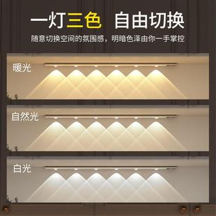 V3FPled人体感应灯家用衣柜酒柜猫眼玄关感应灯条入户过道灯带条