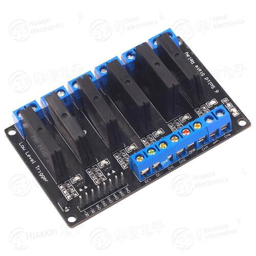HY-M282 6路固态继电器模块高低电平触发3V5V12V24V负载50V250V2A