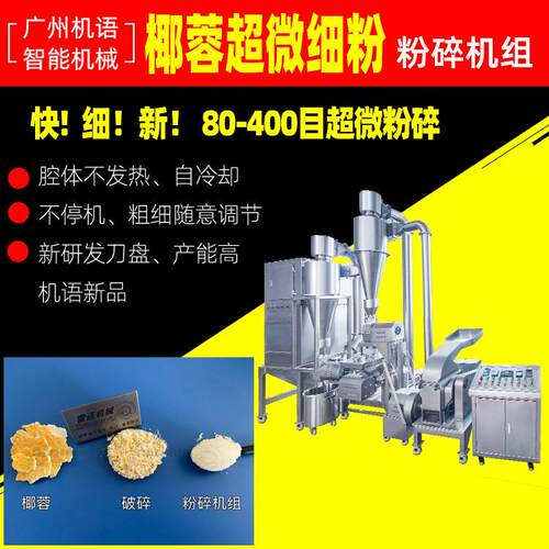 椰蓉超微粉碎机组超细粉碎300目超细粉碎机高效粉碎机组雷迈机械