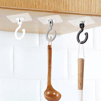 Ceiling-mounted rotating hook, strong adhesive hook, multifu