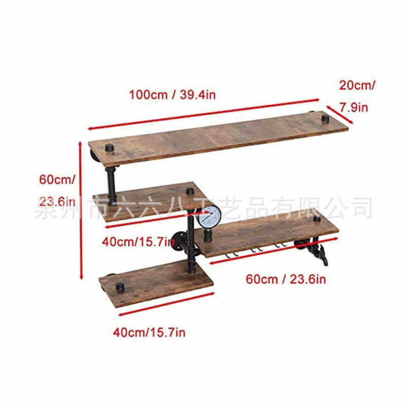 餐厅架搁板架架铁壁挂物置物酒店艺置架架墙上厨房收纳架创意托架