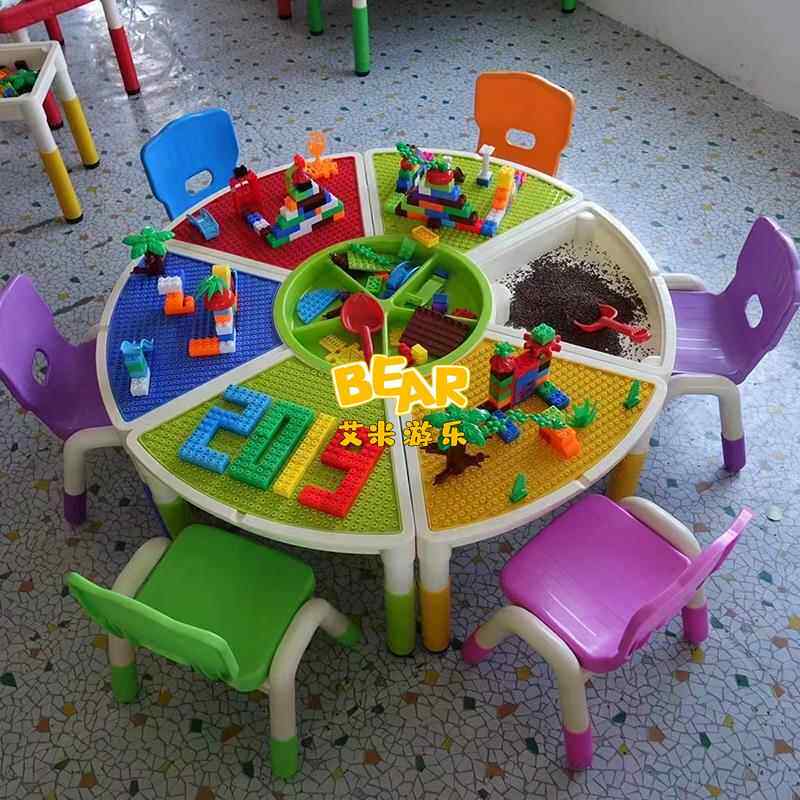 太空玩具套装积木桌益智沙子沙盘多功能小孩沙桌夜市儿童广场摆摊