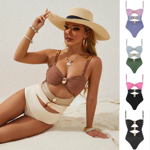 One-piece swimsuit, women's swimsuit, tight fitting