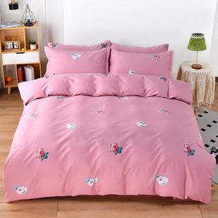 正品 加厚1800％纯棉四件套全棉斜纹布1.5米1.m双单人床上用人三品