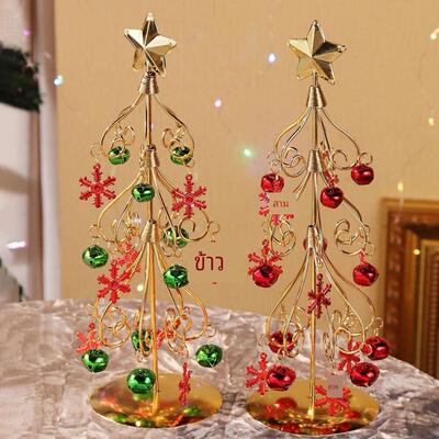 Xmas Tree Handicraft with Bell Decor Christmas Tree Statue E