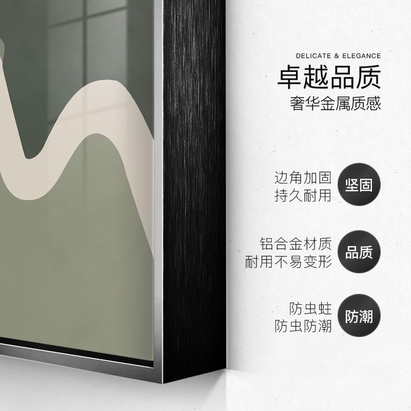 新款直销日月同辉装饰画茶厅挂画新中式客厅餐厅壁画现代抽象风景