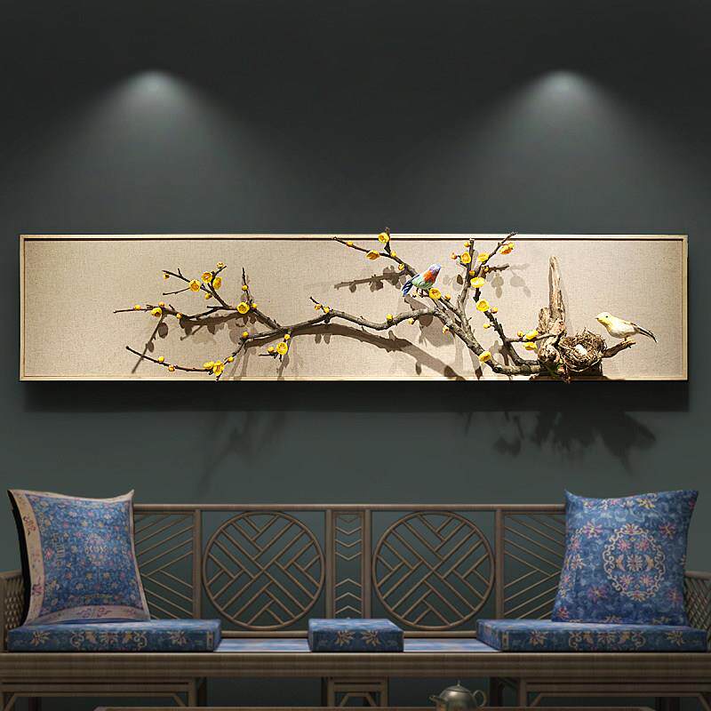 客厅卧室墙上装饰画 画房间背景挂件新中式沙发电视饭厅墙上挂饰