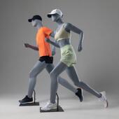 运动跑步模特道具男女全身服装 店陈列假人体模型橱窗模特展示架