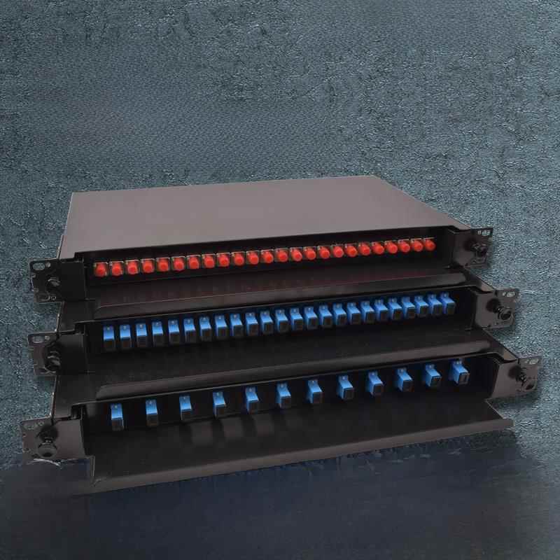 光纤接线盒拉拔12/24端口Sc/Fc/Lc48芯光纤融合盒Odf配线架全套