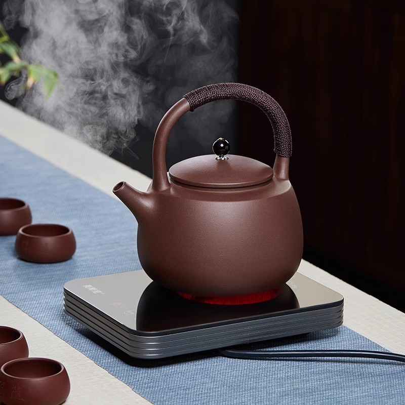 宜兴紫砂壶提梁煮茶壶电陶炉围炉泡茶壶炭火炉明火家用茶具烧水壶