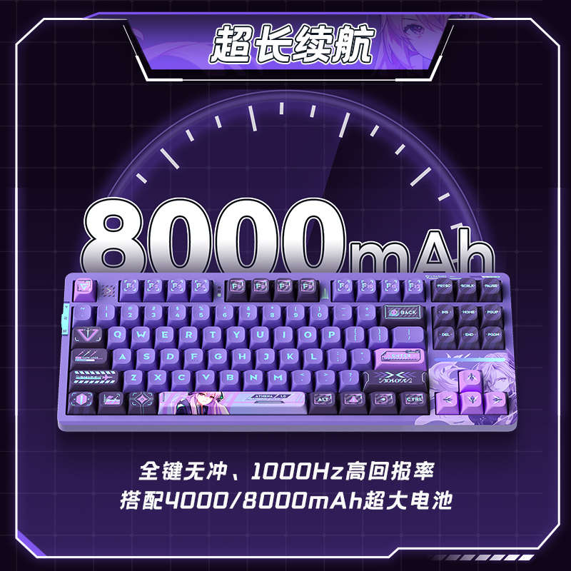 现货VGN V87pro蓝牙三模客制化gasket结构全键热插拔RGB机械键盘