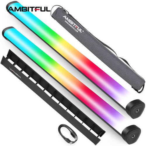 厂家直销Ambitful志捷A2Pro补光灯全彩RGB棒灯网红主播直播变装氛