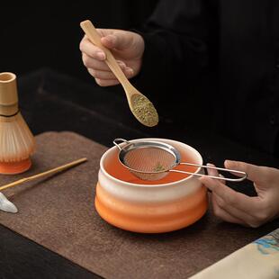 MCTZ2552螺纹渐道变件陶瓷抹茶八日式点茶大号抹茶碗茶筅立百本立
