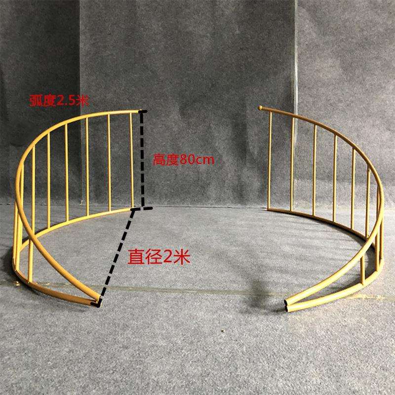 婚庆道具弧形铁艺围栏T台装饰栅栏路引欧式婚礼过道护栏半圆拱形