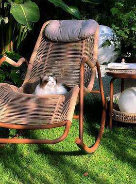 午户懒人摇摇椅藤躺外椅ERC休用户外庭院家露台逍遥椅阳台休闲椅