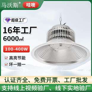 LED工矿灯 大功率广照型300W400W仓库车间棚灯 厂房灯工厂照明