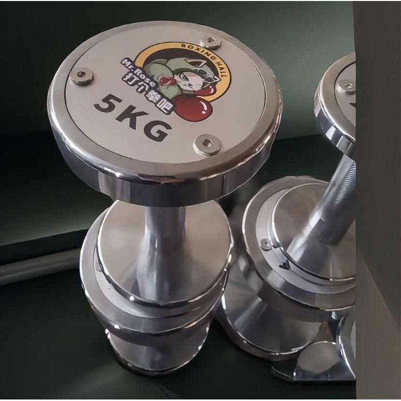 健身房哑铃工厂电镀纯钢实心女士家用练商用男臂直供哑铃电镀肌