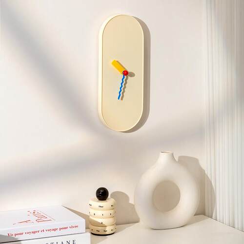 北欧ins奶油风时钟家居软装装饰桌面摆台式静音挂钟可立式钟表