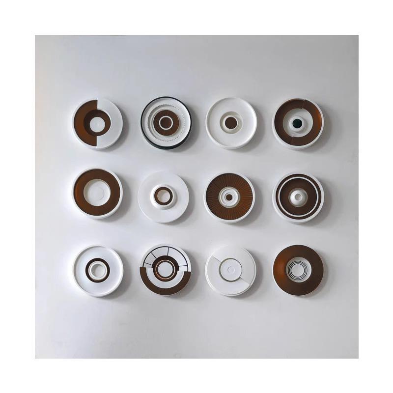 现代客厅过道雕刻装饰画黑白灰大厅墙壁画3d立体小众方形玄关挂画