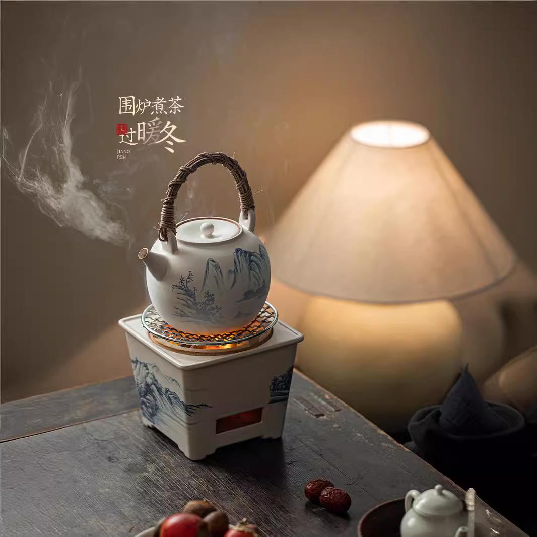围炉煮茶 炉子炭火茶炉温茶炉家用户外一套碳火茶壶烤茶煮茶器