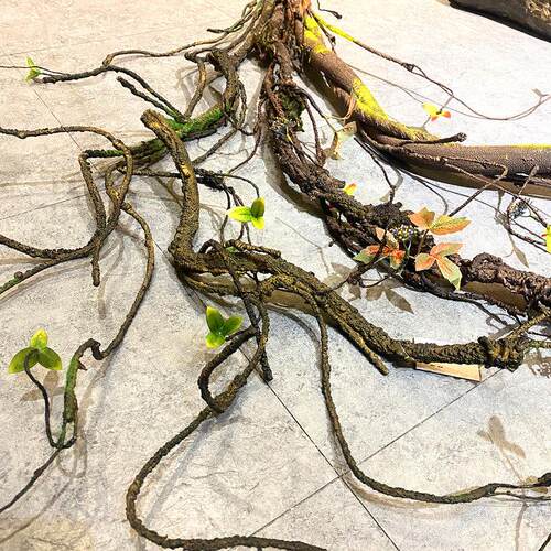 彷真树藤青苔枯藤条装饰树枝干室内藤蔓假花藤壁挂橱窗森系布造景