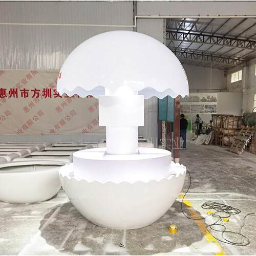 方圳玻璃钢鸡蛋造型创意独特设计展柜百货超市展示台商场美陈定制