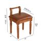 美式 凳卧室化妆靠背椅子复古梳妆台宫廷风凳子古筝凳琴凳 实木换鞋
