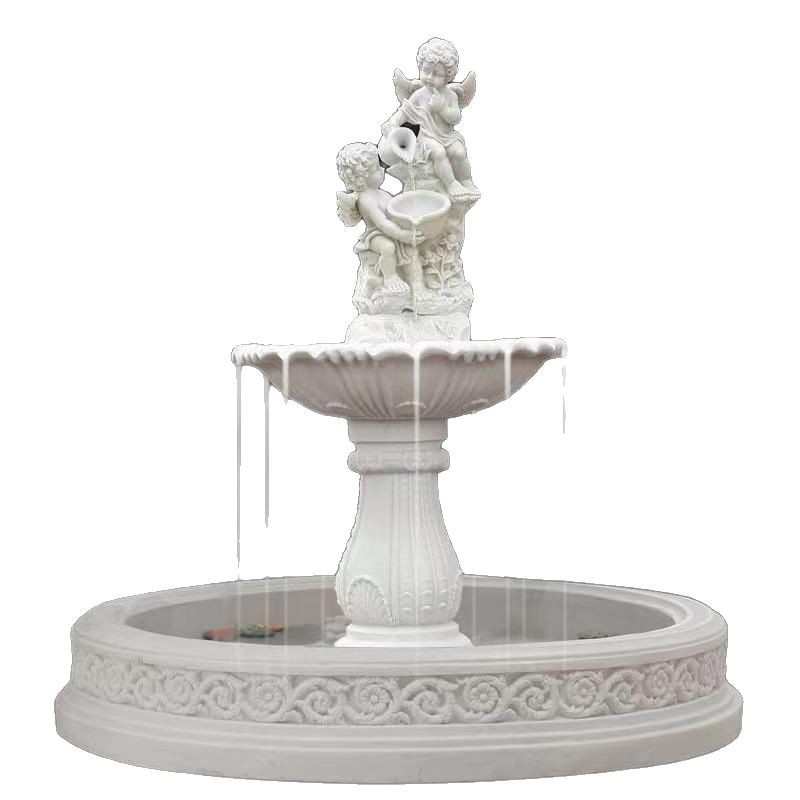 欧式喷泉客厅流水摆件玄关摆设天使雕塑工艺品大型假山流水鱼池