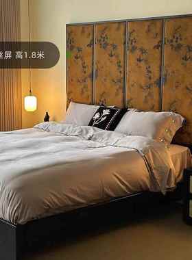 美式复古17722卧室双人床中古风云香纱画屏床设计主师民床法式俗