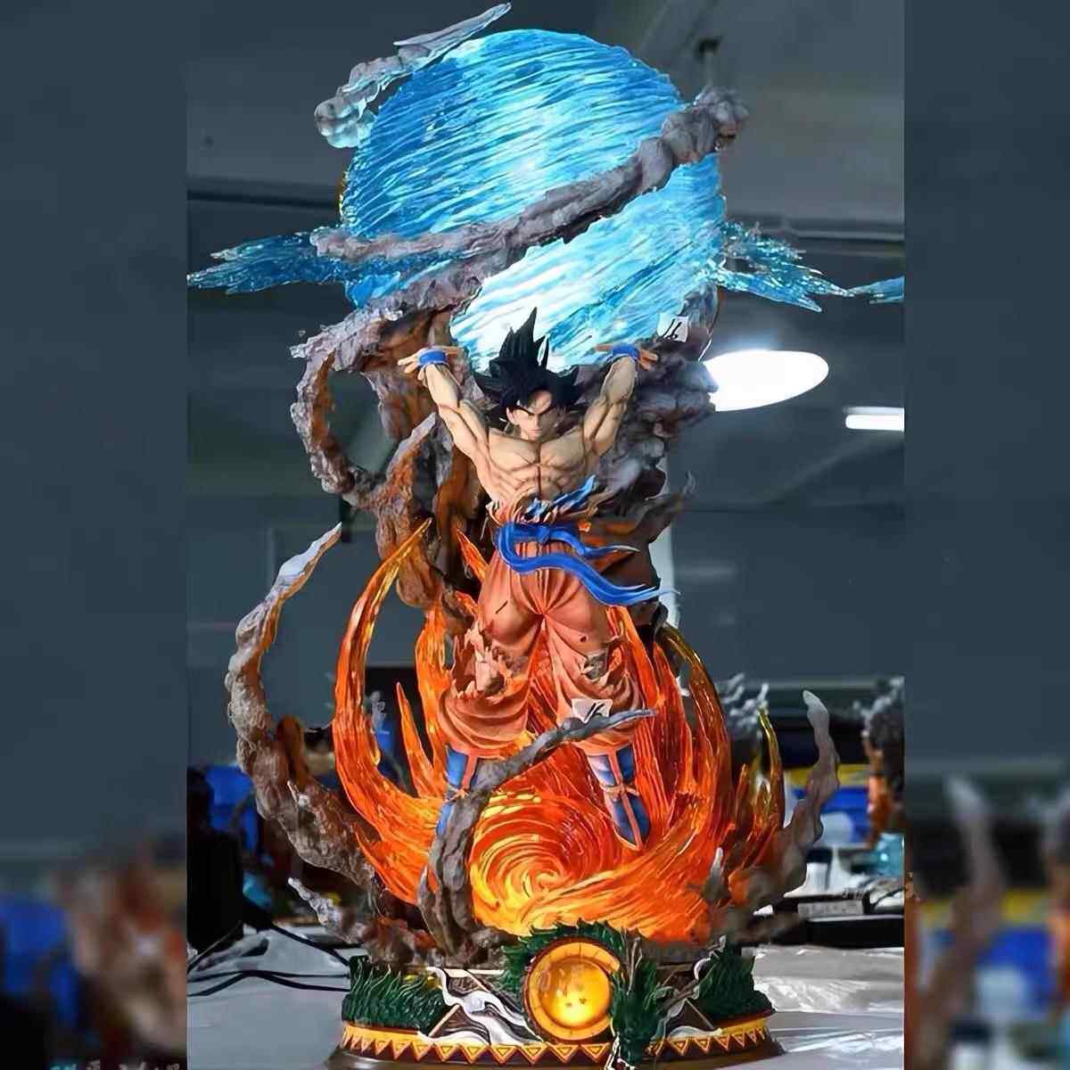 七龙珠GT元气弹孙悟空超大号SD猎手GK龙珠超级赛亚人发光手办雕像