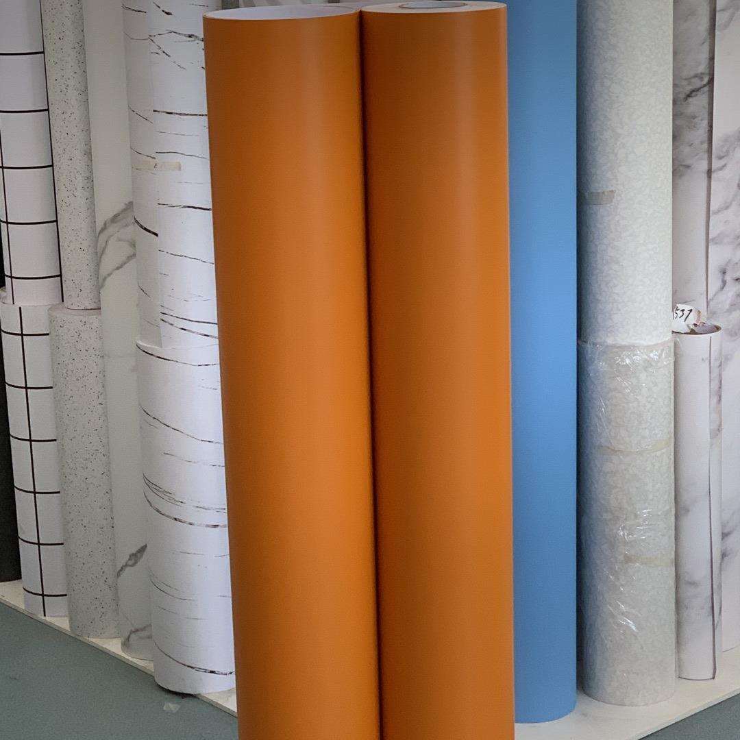 厚导气槽纯色装饰贴膜1810粘墙纸壁纸贴展自柜家具翻新纸波音特软