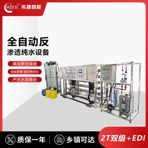 2T双级EDI全自动反渗透纯水机工业用净水器设备温州厂家直销商用