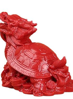 朱砂人财两旺招财龙龟客厅装饰品玄关摆件装饰品客厅高档次