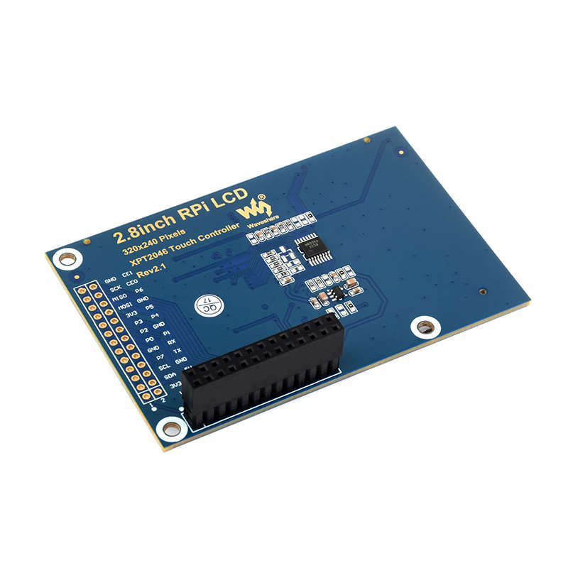微雪 树莓派4B/3B+ Raspberry Pi 2.8寸 电阻触摸显示屏 SPI接口