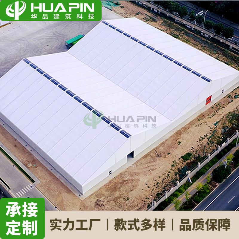 跨境直供工业铝合金篷房户外大型防雨人字顶仓储大棚装配式篷房
