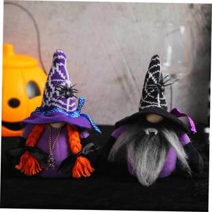 Halloween faceless vampire doll with spider bat decoration