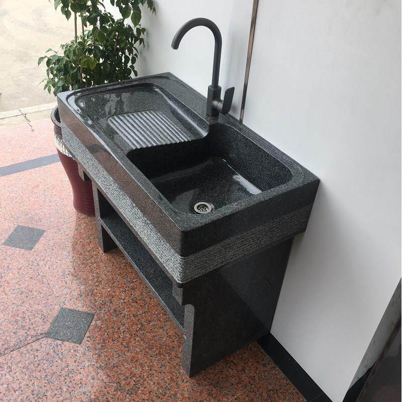 室外大理石洗衣池带搓衣板阳台花岗岩洗衣台石材台盆水磨石洗衣槽