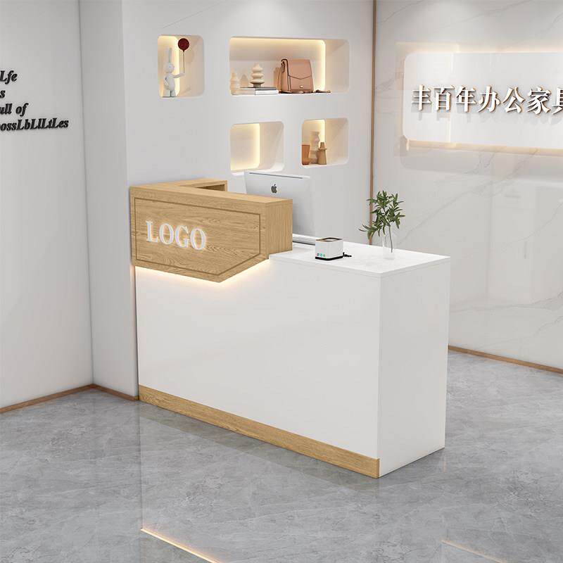 吧台收银柜台小型简约服装店铺前台美容院美发接待台餐厅饭店收银