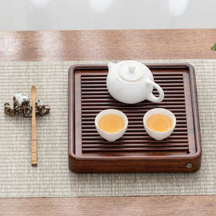 重竹茶盘实木茶海简约功夫茶具排水小号茶台轻奢家用茶托可雕刻