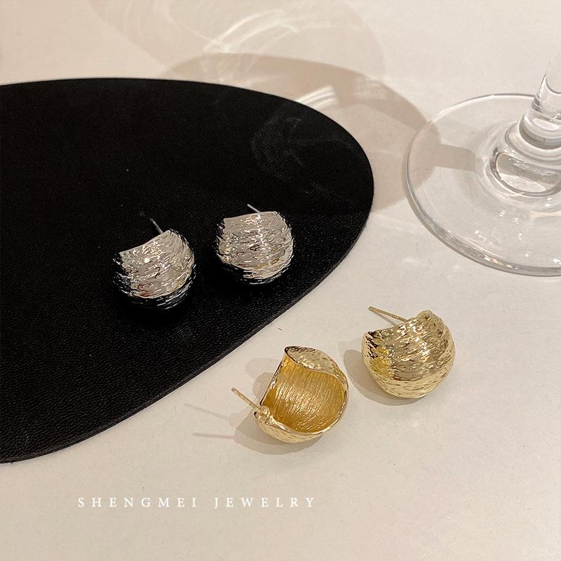 金属球耳钉潮气小众设计耳环耳钉